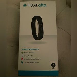 Fitbit Alta size small. Still has charger and original packaging. Like new!